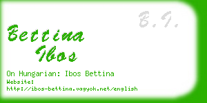 bettina ibos business card